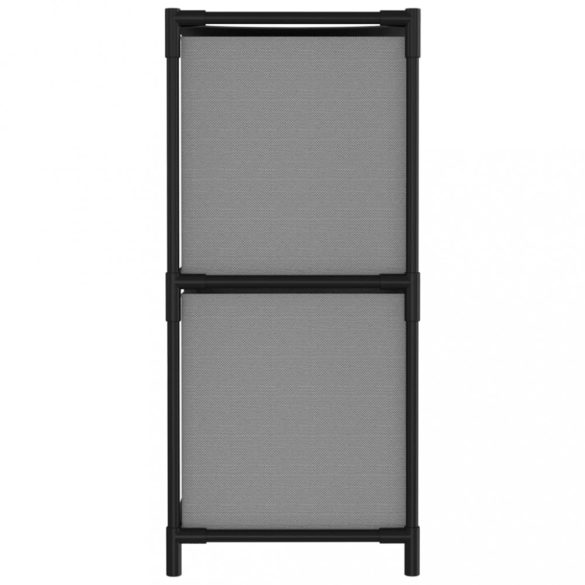 acél tárolószekrény 4 szürke szövetkosárral 63 x 30 x 71 cm