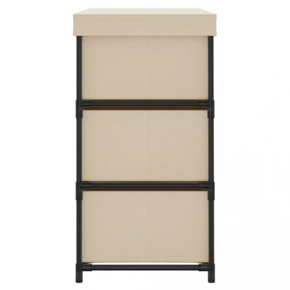 6 fiókos krémszínű acél tárolószekrény 55 x 29 x 55 cm