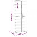 szürke szövet cipősszekrény 60 x 30 x 166 cm