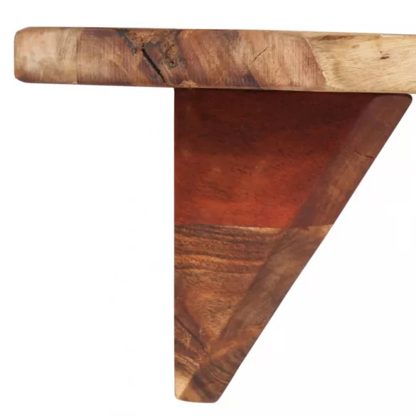 2 darab tömör akácfa fali polc 110 x 20 x 18 cm