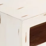 fehér tömör akácfa TV-szekrény 110 x 30 x 40 cm