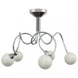 mennyezeti lámpa kerek üvegburákkal 5 db G9 LED-lámpához