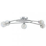 mennyezeti lámpa dróthálós burákkal 5 db G9 LED-lámpával