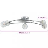 mennyezeti lámpa dróthálós burákkal 5 db G9 LED-lámpával