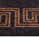 fekete és arany mosható szőnyeg 80 x 150 cm