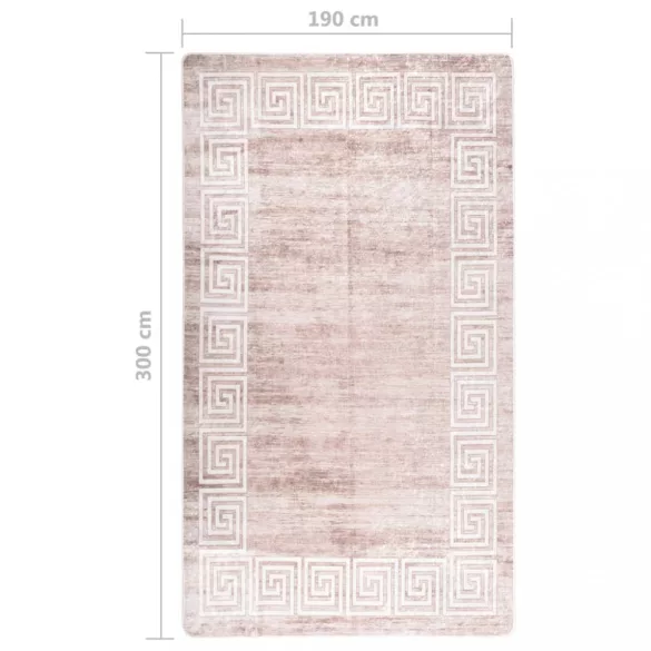 bézs mosható szőnyeg 190 x 300 cm