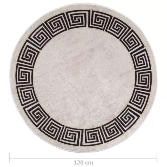 világos bézs csúszásmentes mosható szőnyeg φ120 cm