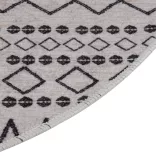 fekete-fehér mosható szőnyeg φ120 cm