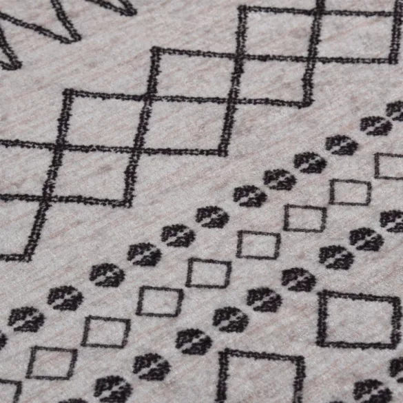 fekete-fehér mosható szőnyeg φ120 cm