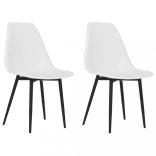 2 db fehér polipropilén étkezőszék