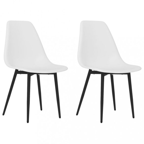 2 db fehér polipropilén étkezőszék