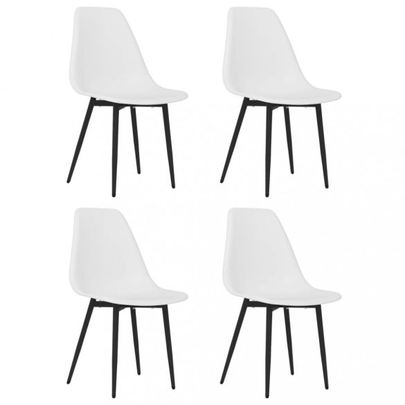 4 db fehér polipropilén étkezőszék