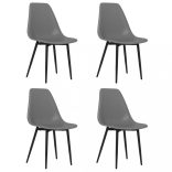 4 db szürke polipropilén étkezőszék