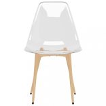 2 db átlátszó PET étkezőszék