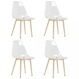 4 db átlátszó PET étkezőszék