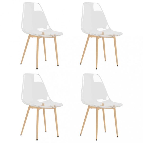 4 db átlátszó PET étkezőszék