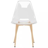 4 db átlátszó PET étkezőszék