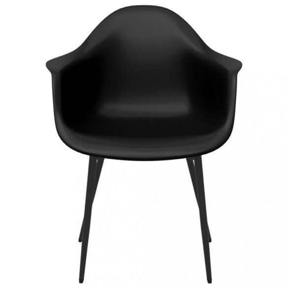 2 db fekete polipropilén étkezőszék