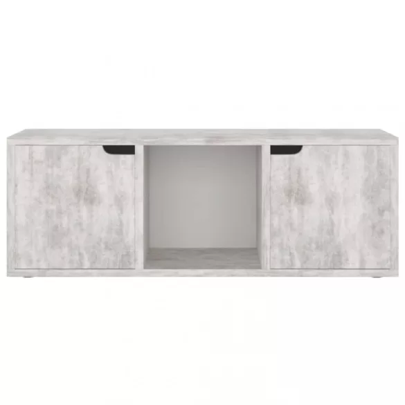 betonszürke szerelt fa TV-szekrény 88,5 x 27,5 x 30,5 cm