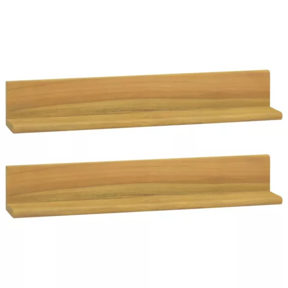 2 darab tömör tíkfa falipolc 60 x 10 x 10 cm