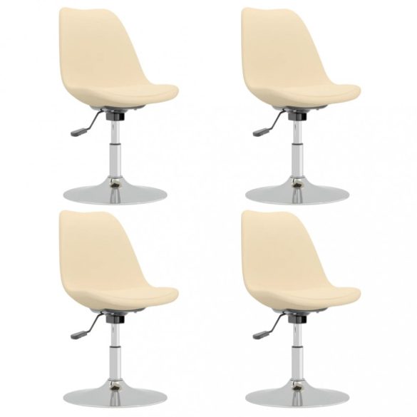 4 db krémszínű szövet forgó étkezőszék