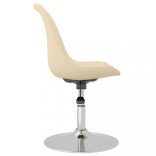 4 db krémszínű szövet forgó étkezőszék