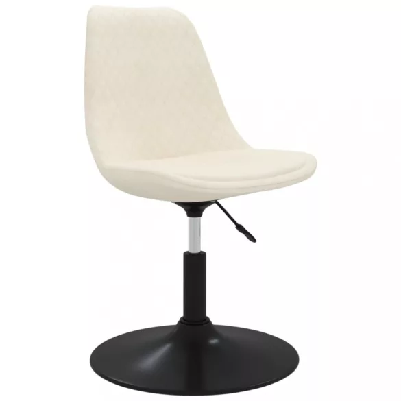 4 db krémszínű bársony forgó étkezőszék