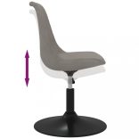 4 db világosszürke bársony forgó étkezőszék