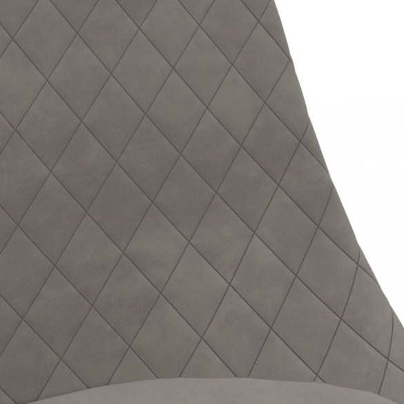 4 db világosszürke bársony forgó étkezőszék