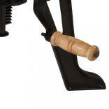 tömör akácfa és öntöttvas oldalasztal 60 x (42-62) cm