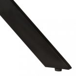 tömör mangófa és acél étkezőasztal Ø110 x 78 cm