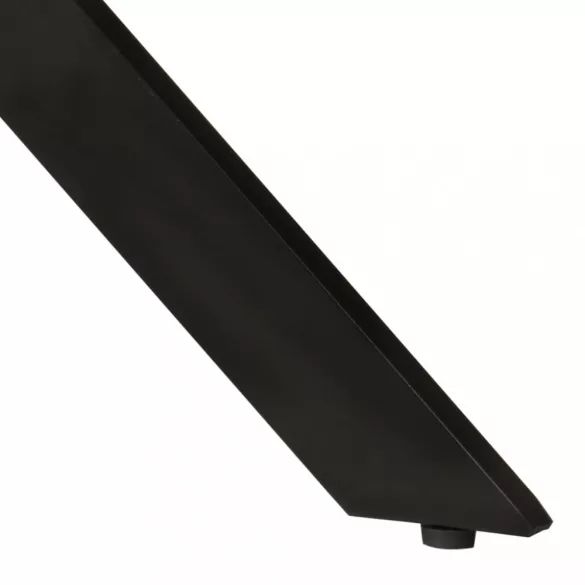 tömör mangófa és acél étkezőasztal Ø110 x 78 cm