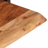 2 darab tömör akácfa és acél falipolc 40 x 24 x 35 cm