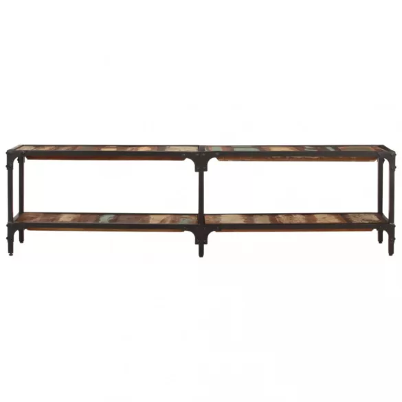 tömör újrahasznosított fa TV-szekrény 150x30x41 cm