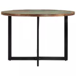 tömör újrahasznosított fa étkezőasztal 110 x 75 cm