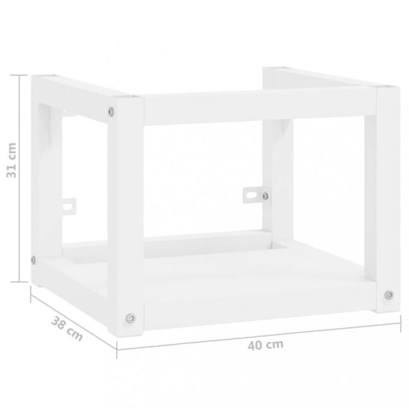fehér vas fürdőszobai fali mosdókagylókeret 40 x 38 x 31 cm