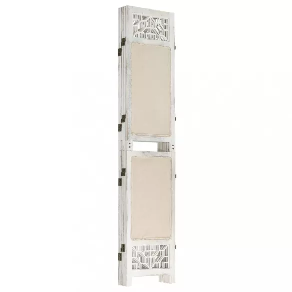 5 paneles krémszínű szövetparaván 175 x 165 cm