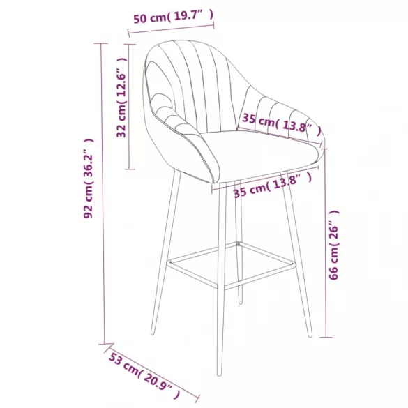 2 db világosbarna műbőr bárszék