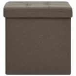 2 db barna összecsukható művászon tárolóülőke