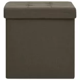 2 db sötétbarna összecsukható művászon tárolóülőke