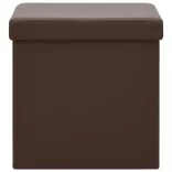 2 db barna összecsukható PVC tárolóülőke