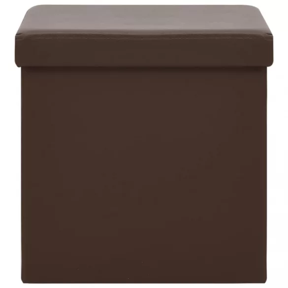 2 db barna összecsukható PVC tárolóülőke