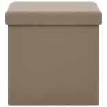 2 db kávészínű összecsukható PVC tárolóülőke