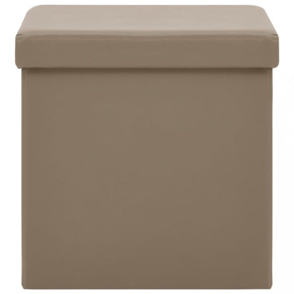 2 db kávészínű összecsukható PVC tárolóülőke