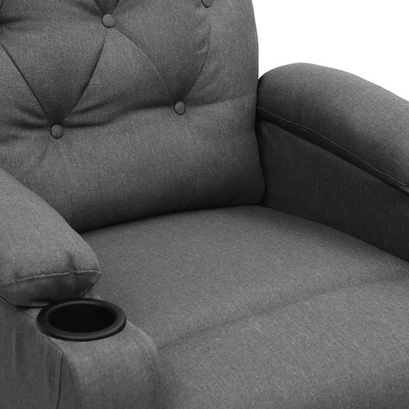 világosszürke szövet masszázsfotel