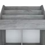 betonszürke szerelt fa gyerek újságtartó 71 x 30 x 114 cm