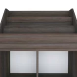 szürke-sonoma színű szerelt fa gyerek újságtartó 71x30x114 cm