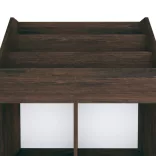 füstös tölgy színű szerelt fa gyerek újságtartó 71x30x114 cm