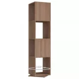 sonoma tölgy színű szerelt fa forgószekrény 34,5x34,5x75,5 cm