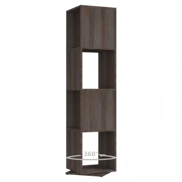 szürke-sonoma színű forgószekrény 34,5x34,5x75,5 cm